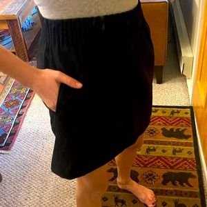 Ruched Black Pencil Skirt JCREW